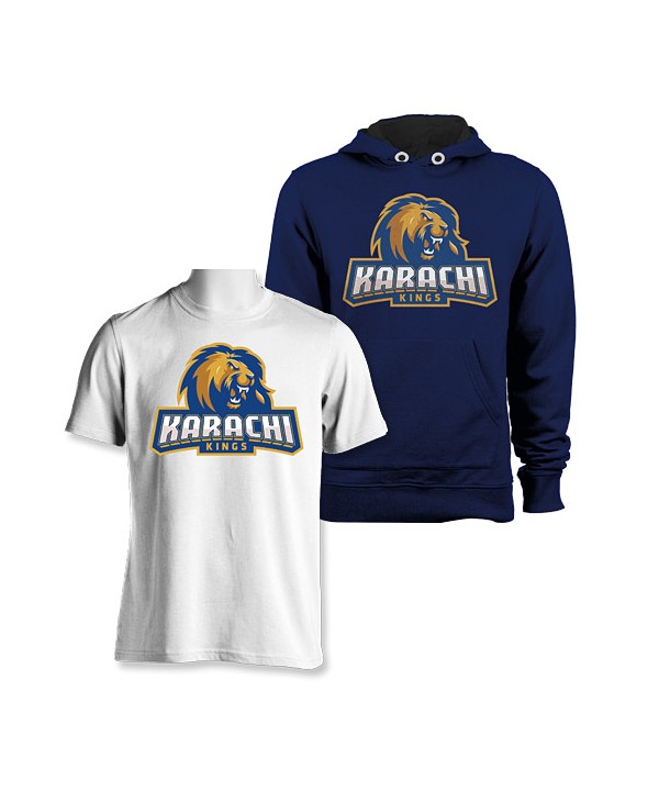 PSL Edition 3 Karachi Kings Jersey Shirt T-Shirt Full Long Sleeves with all Logo 