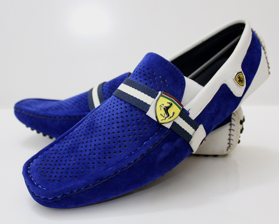 blue ferrari shoes