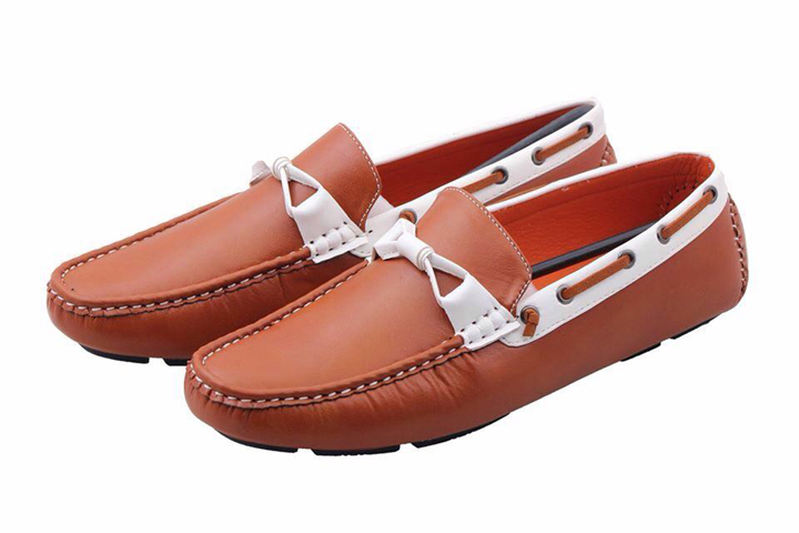 MEN Bow design Camel Color Men's Shoes