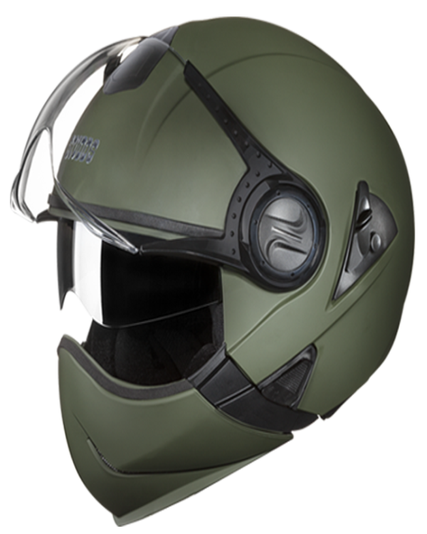 Downtown Full Face Studd Helmet - Military Green